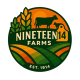 Nineteen14 Farms badge — est. 1914
